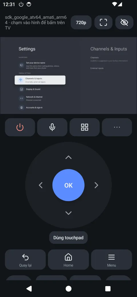 TV Remote phone app